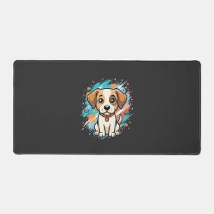 Alfrombrillas De Escritorio Arte vectorial de perro lindo con salpicaduras de 