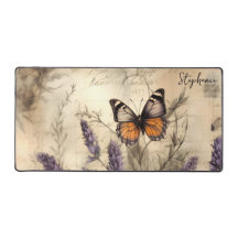 Arte Vintage de Mariposa Lavanda Personalizada