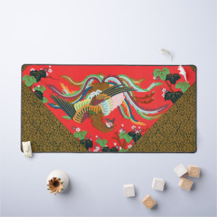 Alfrombrillas De Escritorio Arte vintage del ave fénix rojo japonés G.A. Audsl