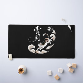 Alfrombrillas De Escritorio Artistic Japanese Cat Soccer Office Decor for Game