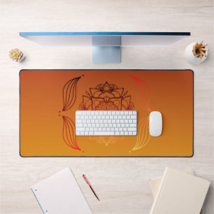 Alfrombrillas De Escritorio Ascuas Etéreas – Floral Rojo y Naranja