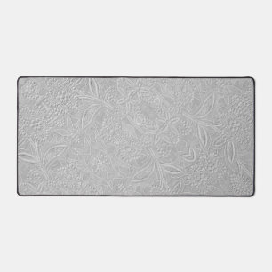 Alfrombrillas De Escritorio Aspecto gris floral Grabado en relieve