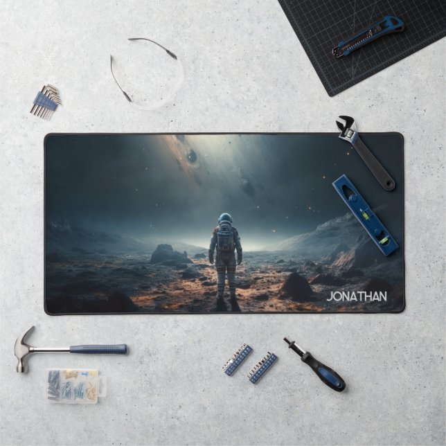 Alfrombrillas De Escritorio Astronauta Explora Planetas Galaxia de Viajes Espa (Puesto de trabajo)