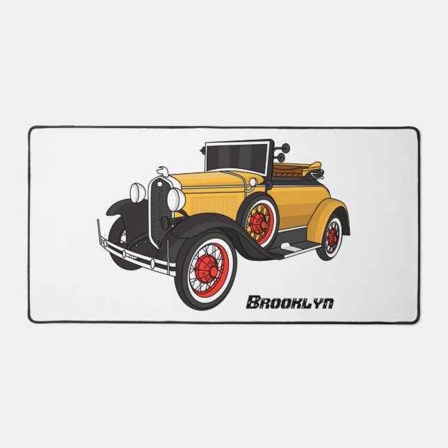 Alfrombrillas De Escritorio Auto amarillo clásico 1931 (Anverso)