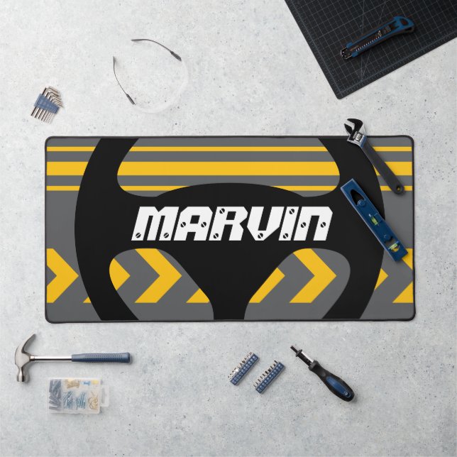 Alfrombrillas De Escritorio Automotive desk mat or mouse pad with custom text (Puesto de trabajo)