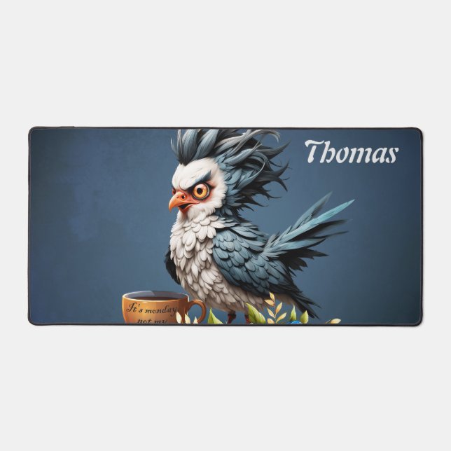 Alfrombrillas De Escritorio Ave gruñón el lunes. (Anverso)