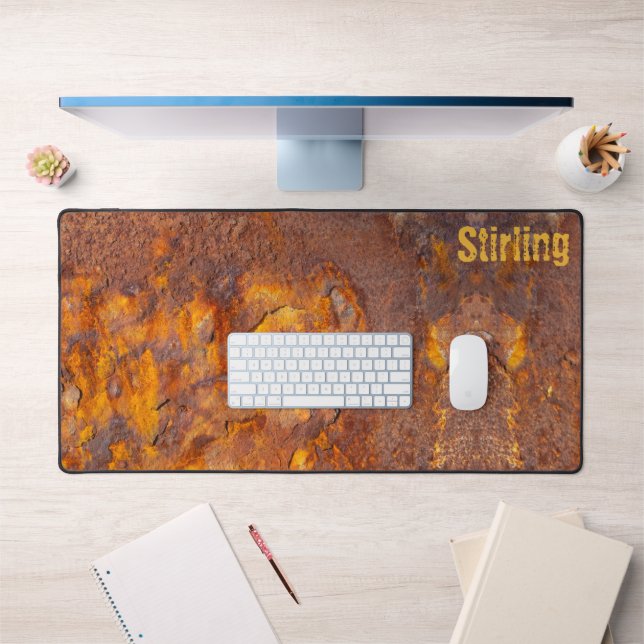 Alfrombrillas De Escritorio Awesome Rusty Iron Custom Name (Oficina 1)