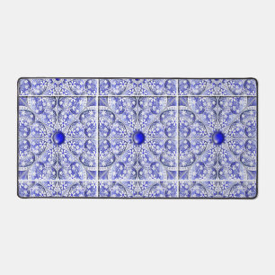 Alfrombrillas De Escritorio Azul de encaje cerámico de Grecia