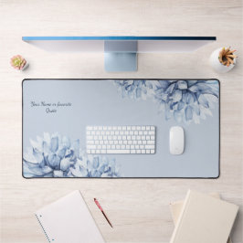 Alfrombrillas De Escritorio Azul floral floral moderno personalizado