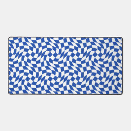 Alfrombrillas De Escritorio Azul moderno remolino cuadros retro
