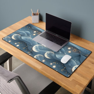 Alfrombrillas De Escritorio Azul Polvo Fases Lunares Celestiales Tranquilas