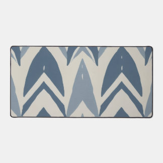 Alfrombrillas De Escritorio Azul Polvoriento Batik Parang Chevron Geométrico C