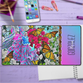 Alfrombrillas De Escritorio Bailando con flores y mariposas PV01