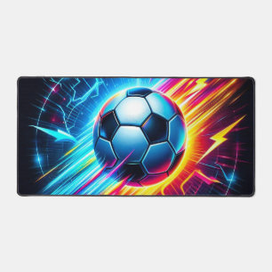 Alfrombrillas De Escritorio Balón de fútbol eléctrico futurista relámpago