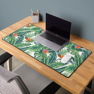 Alfrombrillas De Escritorio Banana tropical Monstera Palm Leaves & Flores