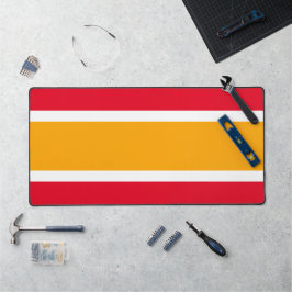 Alfrombrillas De Escritorio Bandas blancas rojas amarillas rojas y anchas de e