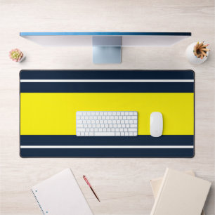 Alfrombrillas De Escritorio Bandas de Carreras blanca amarilla y ancha de la a