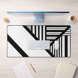 Alfrombrillas De Escritorio Bandas triangulares en blanco y negro