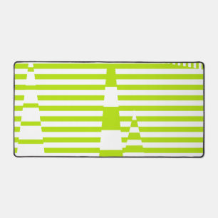 Alfrombrillas De Escritorio Bandas triangulares - Verde animado y blanco