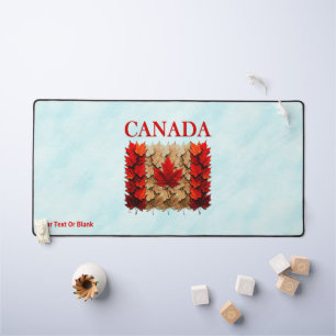 Alfrombrillas De Escritorio Bandera canadiense de la hoja de arce de otoño