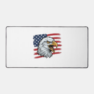 Alfrombrillas De Escritorio Bandera de águila patriótica Diseño vectorial vint