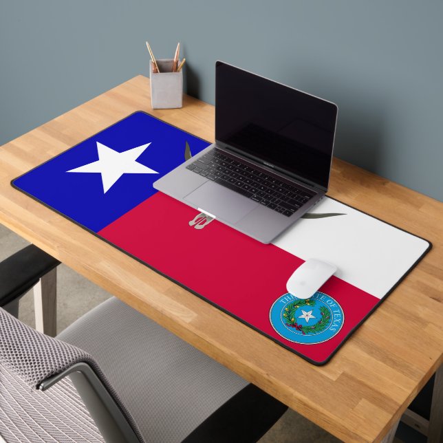 Alfrombrillas De Escritorio Bandera de Texas-Sello y palangrón (Oficina 2)