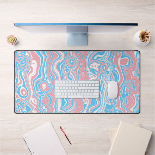 Alfrombrillas De Escritorio Bandera del orgullo trans Trippy Boho Groovy Wavy 