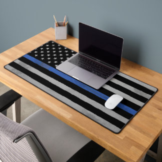 Alfrombrillas De Escritorio Bandera delgada de la línea azul