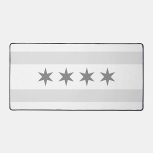 Alfrombrillas De Escritorio Bandera gris y blanca de Chicago