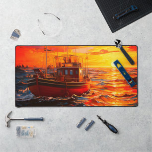 Alfrombrillas De Escritorio Barco al atardecer