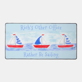 Alfrombrillas De Escritorio Barcos acuáticos pintados a mano en lugar de naveg