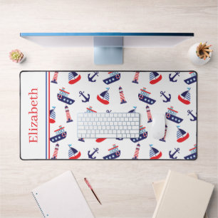 Alfrombrillas De Escritorio Barcos de Vela Náuticos Personalizados Preppy