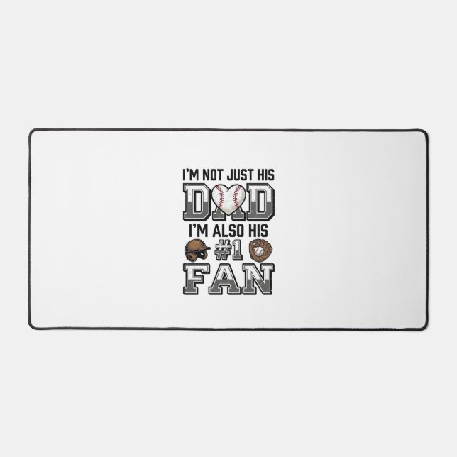 Alfrombrillas De Escritorio Baseball Dad Number 1 Fan Vintage Shirt Design_1 (Anverso)