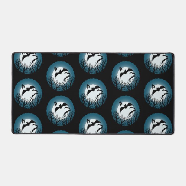 Alfrombrillas De Escritorio Bats and Trees Against the Moon (Anverso)