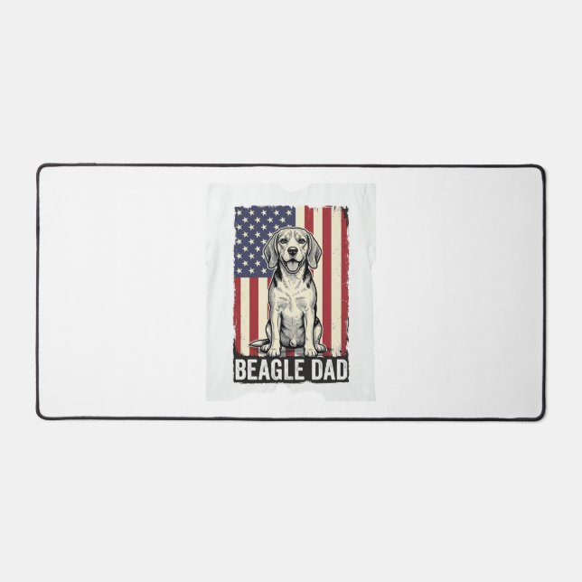 Alfrombrillas De Escritorio Beagle Dad Patriotic Vintage Dog Shirt Design_1 (Anverso)
