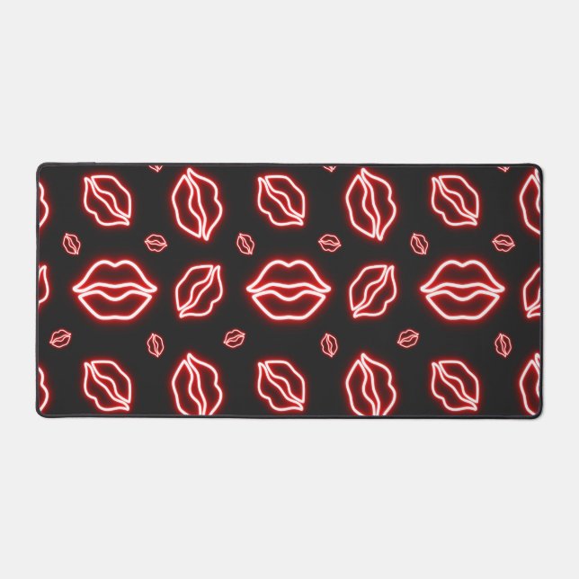 Alfrombrillas De Escritorio Beso de neón rojo (Anverso)