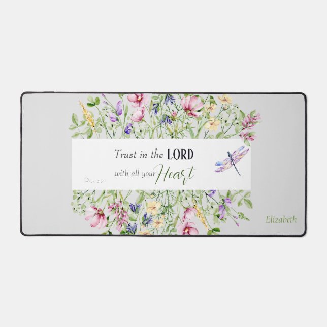 Alfrombrillas De Escritorio Biblia Verse Motivadora acuarela botánica (Anverso)