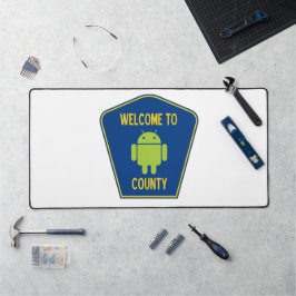 Alfrombrillas De Escritorio Bienvenidos Al Condado De Android (Rótulo De Trans