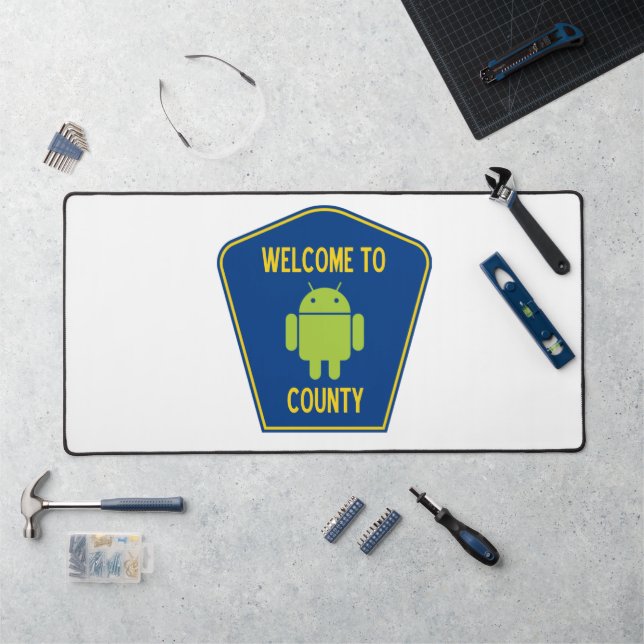 Alfrombrillas De Escritorio Bienvenidos Al Condado De Android (Rótulo De Trans (Puesto de trabajo)
