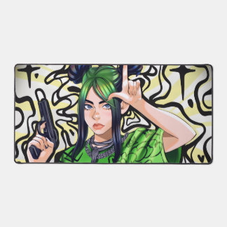 Alfrombrillas De Escritorio  Billie Eilish – Urban Art Mouse Pad