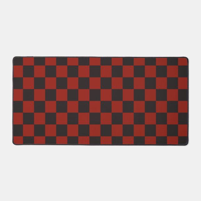 Alfrombrillas De Escritorio Black and Deep red checkerboard pattern (Anverso)