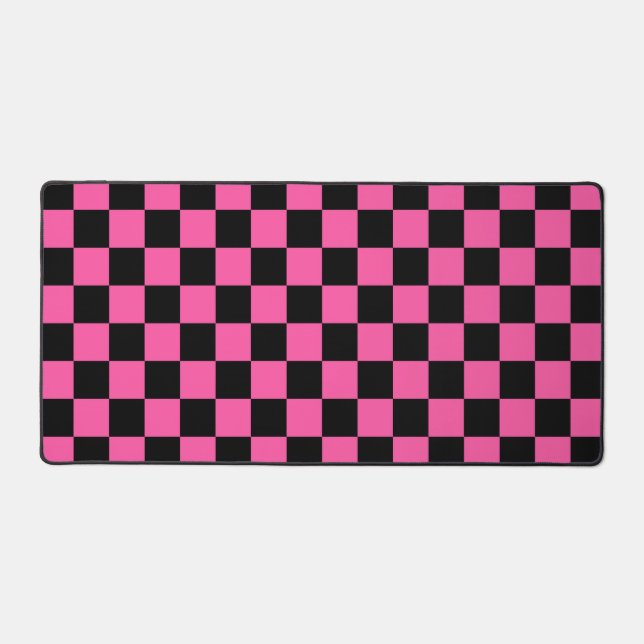 Alfrombrillas De Escritorio Black and pink checkerboard pattern (Anverso)