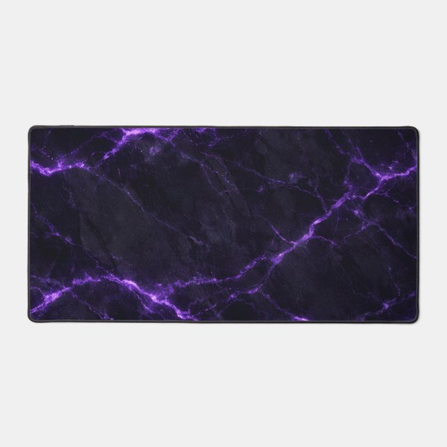 Alfrombrillas De Escritorio Black and Purple Marble Mouse Pad (Anverso)