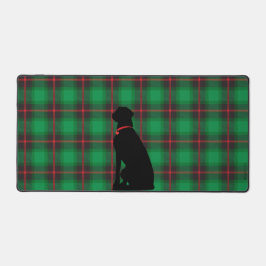 Alfrombrillas De Escritorio Black Dog Lab Green Scottish Pattern Desk Mat