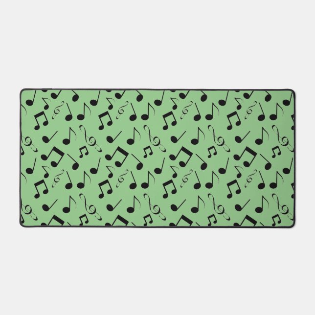 Alfrombrillas De Escritorio Black Musical Notes bDesign Desk Mat (Anverso)