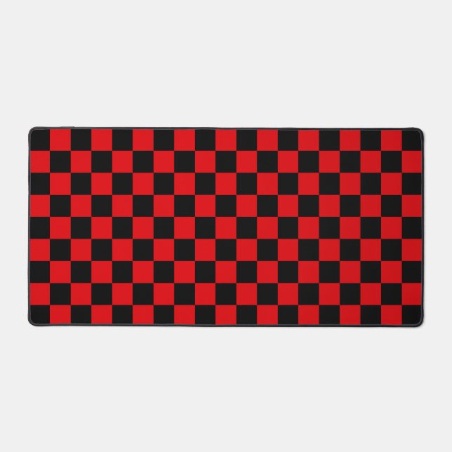 Alfrombrillas De Escritorio Black & Red Checkered (Anverso)