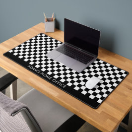 Alfrombrillas De Escritorio Black White Checkered Checkerboard Office School