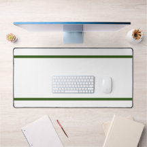 Blanco moderno Dos franjas de borde verde oscuro d