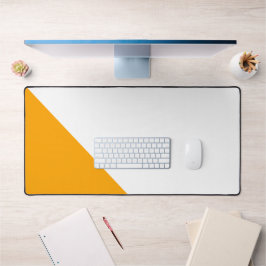 Alfrombrillas De Escritorio Bloque de color blanco amarillo dorado moderno de 