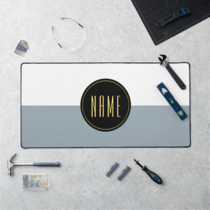 Alfrombrillas De Escritorio Bloque de color de pizarra superior blanco negrita